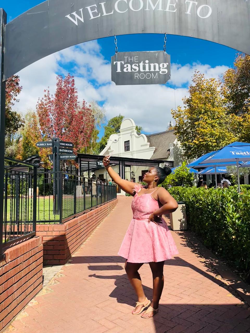 Guest at the Tasting Room entrance